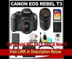 Canon EOS Rebel T3 12.2 MP Digital SLR Camera Body & EF-S 18-55mm IS II Lens with 75-300mm III Lens   16GB Card   Battery   Case   (2) Filters   Flash   Cleaning & Accessory Kit