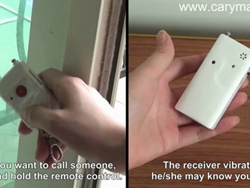 RF Wireless Remote Control Vibration Reminder Range 100M