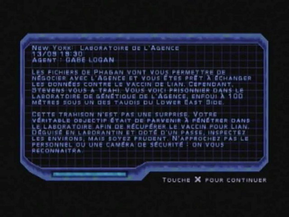 Walkthrough : syphon filter 2-8/évasion et infiltration