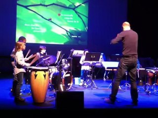 petit concert de percussions de Martin à Caen