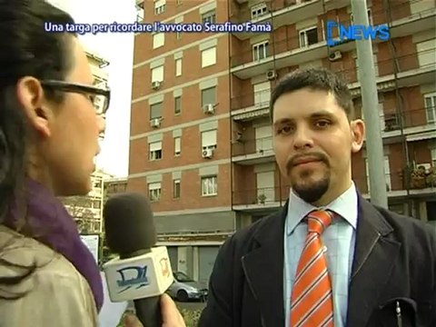 Una Targa Per Ricordare L'Avvocato Serafino Famà - News D1 Television TV