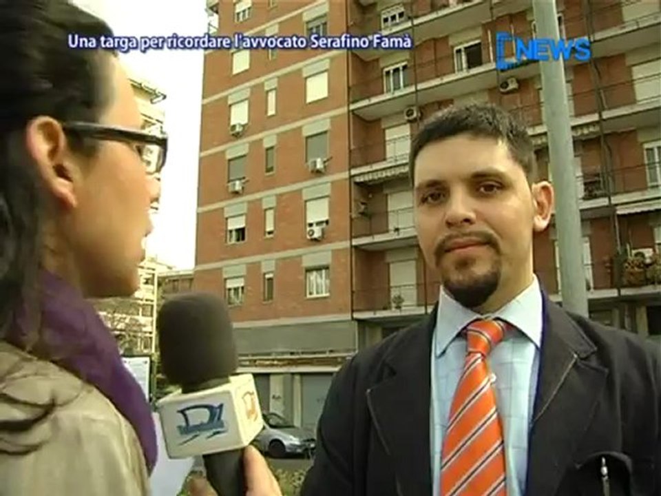 Una Targa Per Ricordare L'Avvocato Serafino Famà - News D1 Television TV