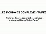 Les monnaies complémentaires