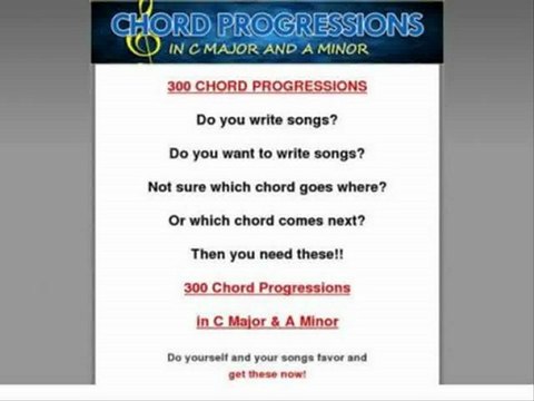 300 Chord Progressions For Piano, Guitar, Ukulele Etc