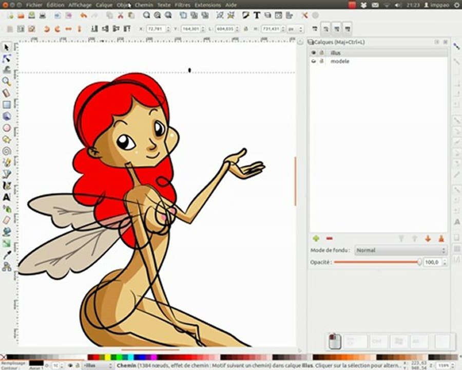 Tuto inkscape : La colorisation avec inkscape - part 4