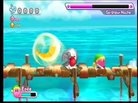 Kirby’s Adventure Wii - Boss : Seigneur Hache Monde 3-2