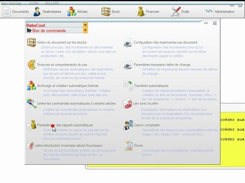 1.4.5 Documents - Comportement en détail - Rappels automatiquesDocuments - Optimizze: Rappels automatiques - Comportement en détail - ERP - v16