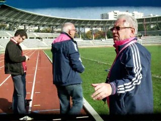 Jerome Alonzo rencontre l'intendant du Stade francais Jean-Marie pour  "Place 2 be" spécial Stade Francais / Toulouse