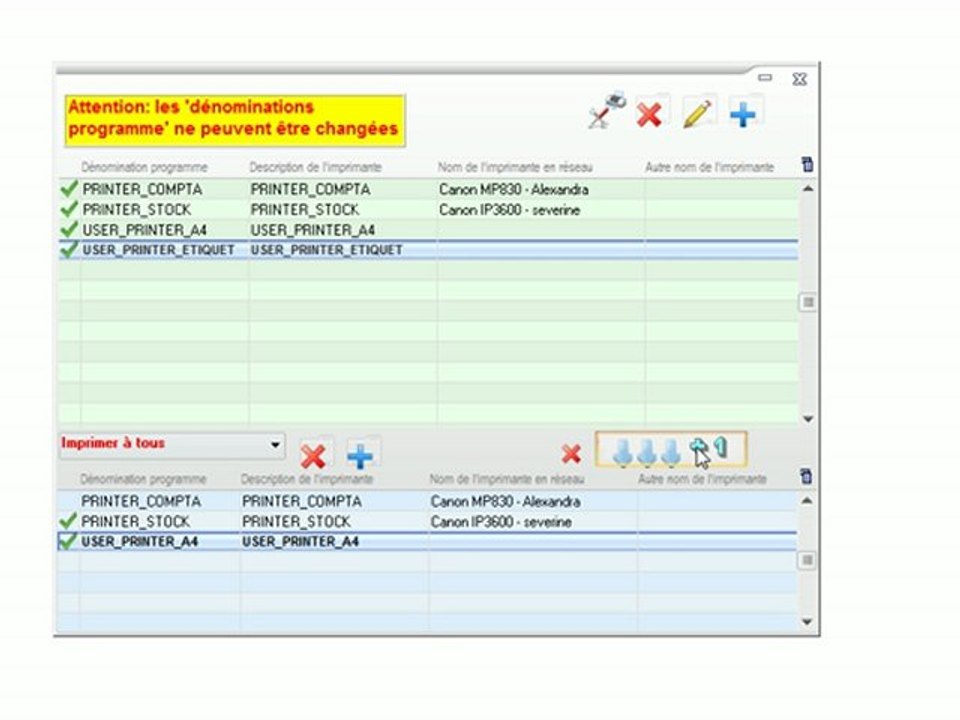 Imprimantes - Optimizze: Imprimante globale - ERP - v16