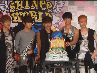 K-Pop boyband SHINee arrive in Hong Kong