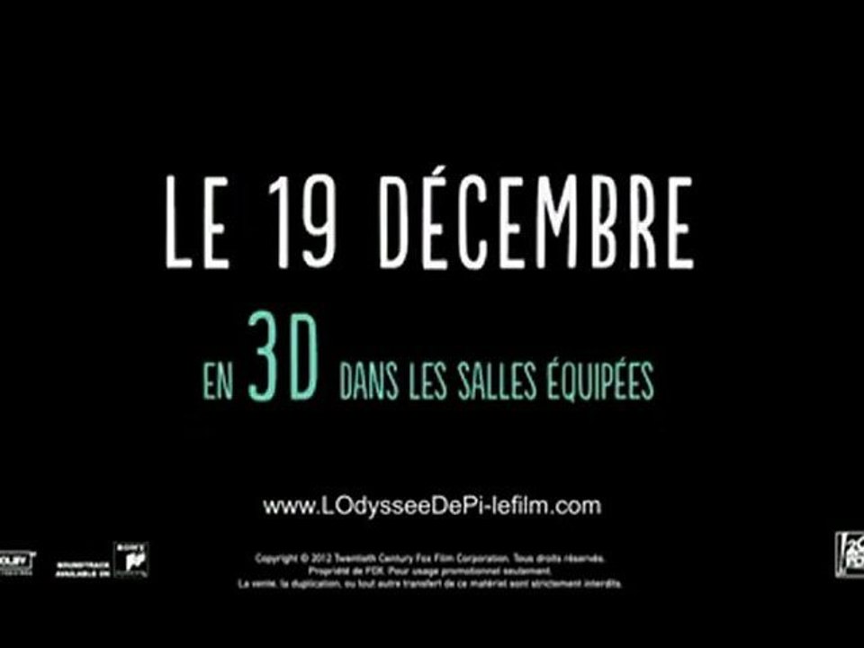 L'Odyssée de Pi - Bande-annonce VF
