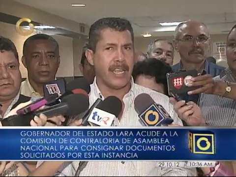 Gobernador Henri Falcón consignó documentos solicitados por Comisión de Contraloría de la AN