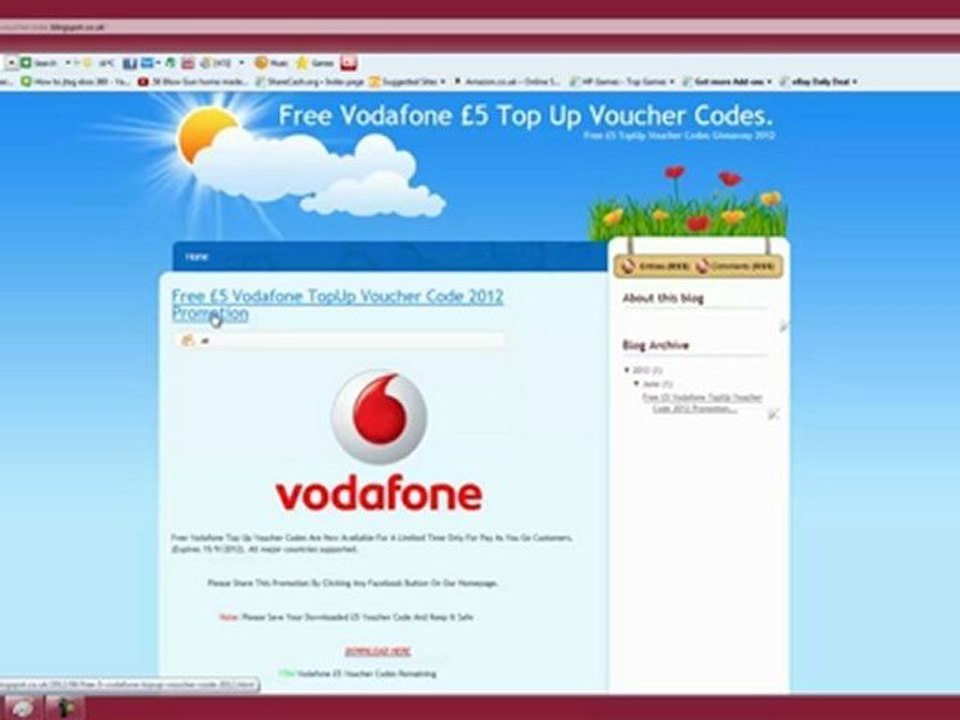 Free £5 Vodafone Voucher TopUp Codes - video Dailymotion