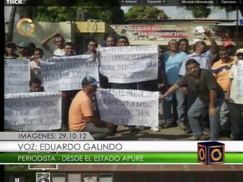 Trabajadores de la Alcaldía de San Fernando de Apure protestaron para exigir reivindicaciones salariales