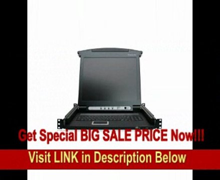 IOGEAR 1-Port Integrated KVM Console with 17 Inch TFT LCD Active Matrix Monitor, Keyboard and Touchpad GCL1800 (Black)