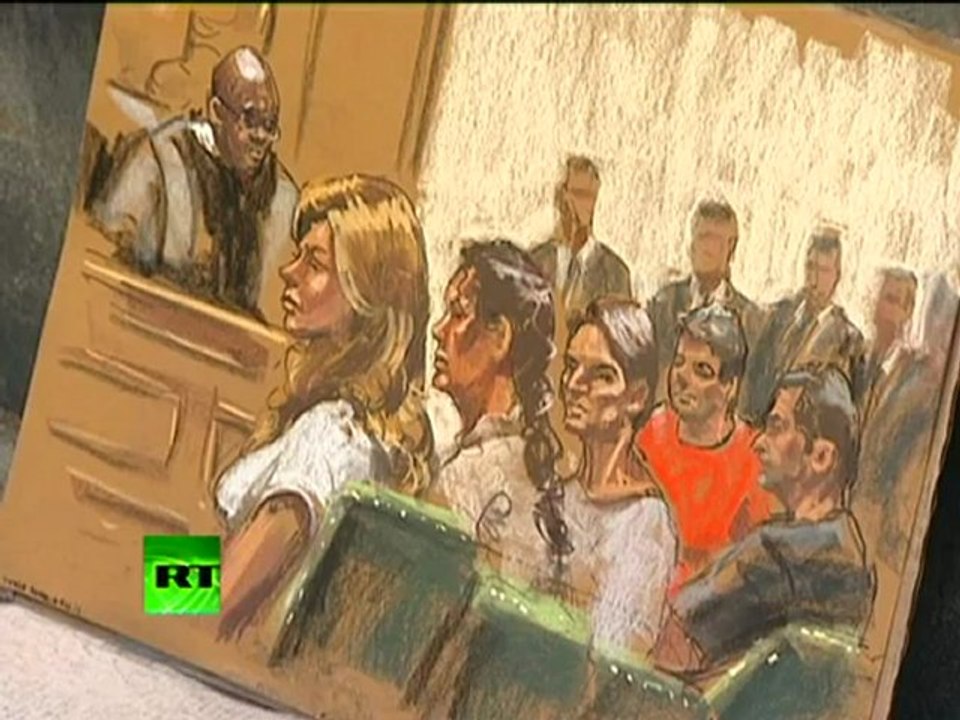 Court sketch, photos of alleged Russian spies