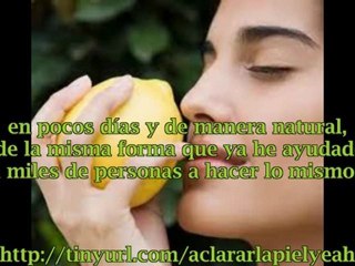 Tratamiento natural para blanquear la piel