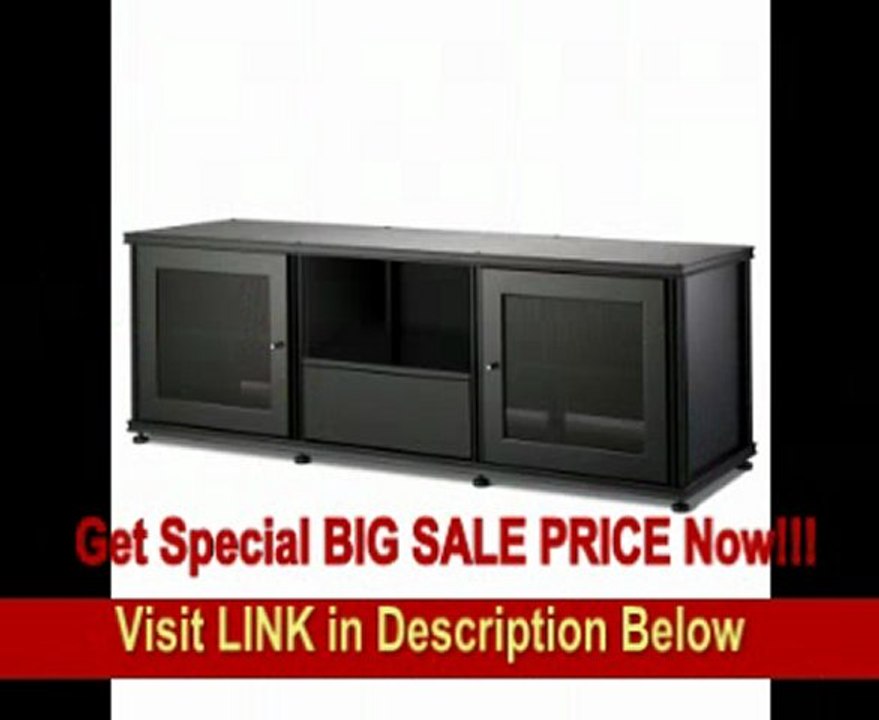 Salamander Synergy 236 A/V Cabinet w/ Two Doors & Media Drawer (Black/Black)