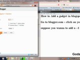 How to blogger gadget in blogspot blog