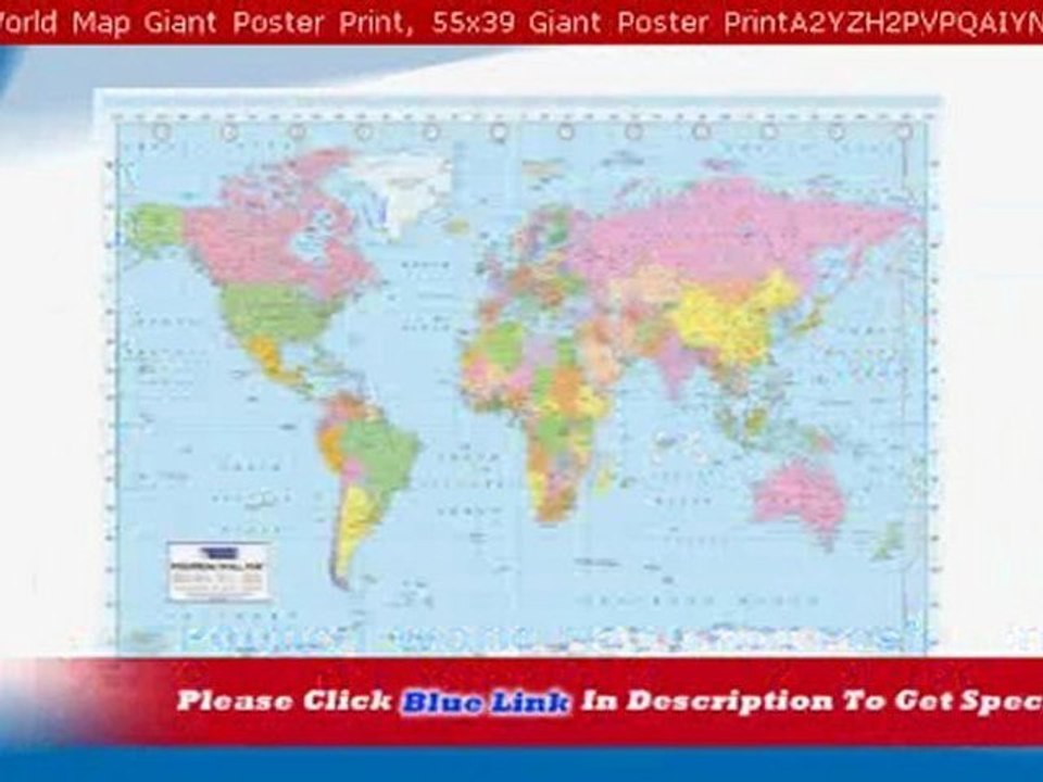 "Political World Map Giant Poster Print, 55x39 Giant Poster PrintA2YZH2PVPQAIYN"