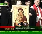 Patriarch Aleksy II in Notre Dame Cathedral