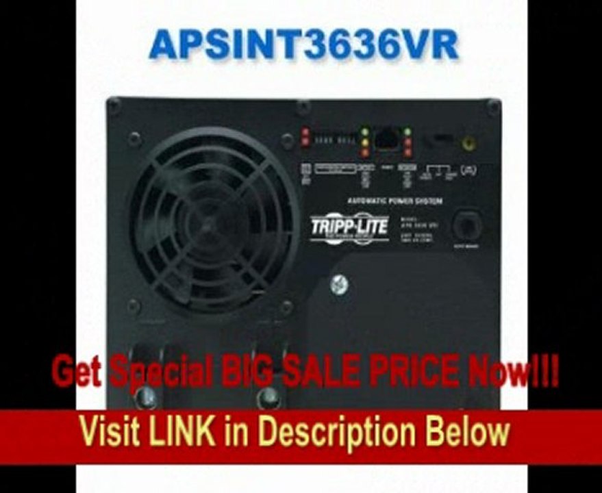 Tripp Lite APSINT3636VR Intl Inverter/Charger 3600W 36VDC-230VAC RJ45 30A Hardwired