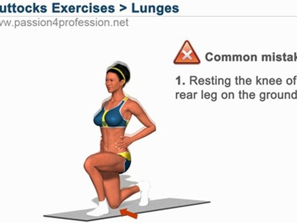 How to get sexy Buttocks - Forward Lunges