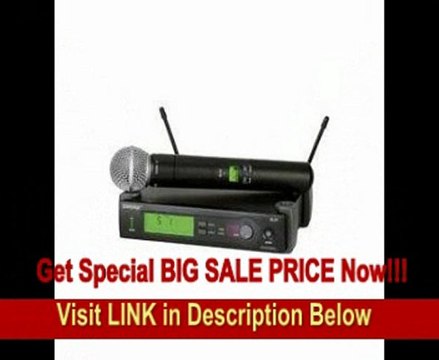 Shure SLX24/SM58-G5 Wireless Microphone System (G5/494 - 518 MHz), Includes SLX4 Receiver, SLX2 Handheld Transmitter and SM58 Microphone