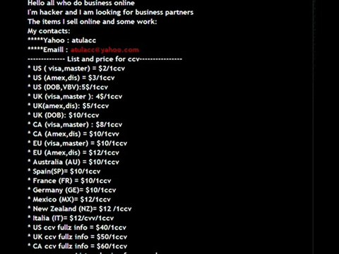 sell cvv,paypal,dump track 1&2,rdp,smtp,shipping,tranfers wu