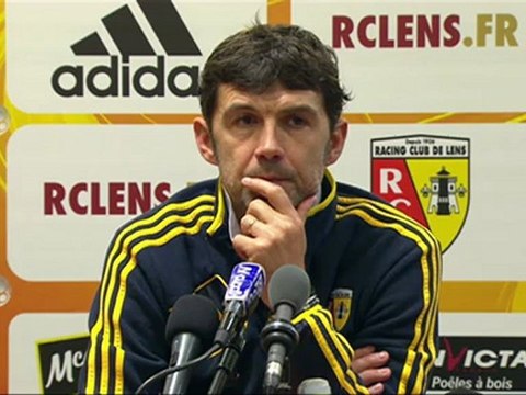 Conférence de presse RC Lens - Clermont Foot : Jean-Louis GARCIA (RCL) - Régis BROUARD (CFA) - saison 2012/2013