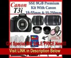 Canon EOS Rebel T3i SLR Digital Camera Kit with Canon 18-55mm Is Lens   Canon 55-250mm Is Lens   Huge Accessories Package Including Wide Angle Macro Lens   2x Telephoto Lens   3 Pc Filter KIT   8gb Sdhc Memory Card & Much More!!