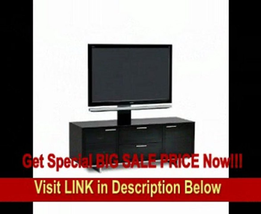 BDI Avion Noir Series II 8937 Triple Wide Enclosed Cabinet - Black Stained Oak