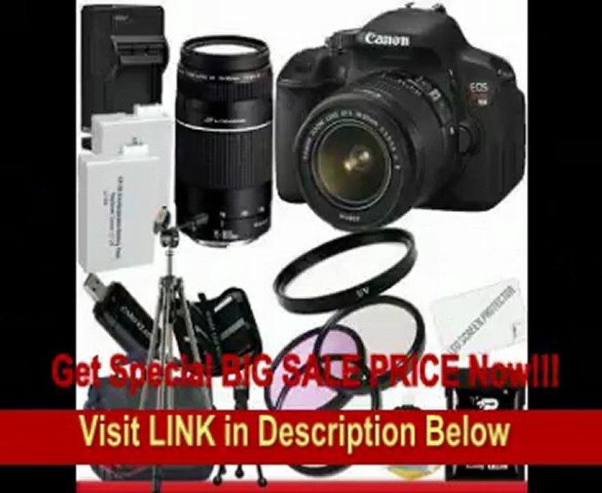 Canon EOS Rebel T4i 18.0 MP CMOS Digital SLR with 18-55mm EF-S IS II Lens & Canon 75-300 Lens 32GB Package