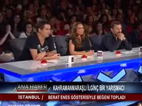 KAHRAMANMARAŞ'LI ENES YETENEK SİZSİNİZ'DE HÜLYA AVŞAR'I KORKUTTU