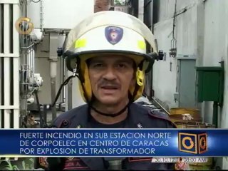 Un transformador se incendió en la Avenida Panteón de Caracas