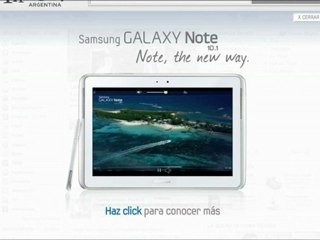 Rich media creativity -Yahoo home page takeover I Samsung Galaxy Note 10.1