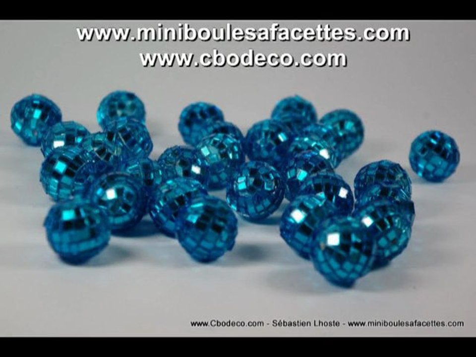 Mini Boules à Facettes Turquoise