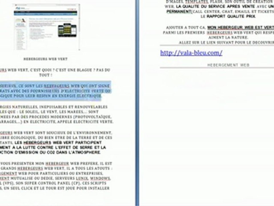 Explication sur les Hebergeurs Web vert  ? part "webmaster sur Paris"  "www.webdesign-x.fr"