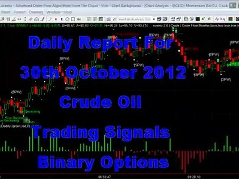 TradeStation And NinjaTrader Crude Oil Futures Daily Report 30th Oct 2012