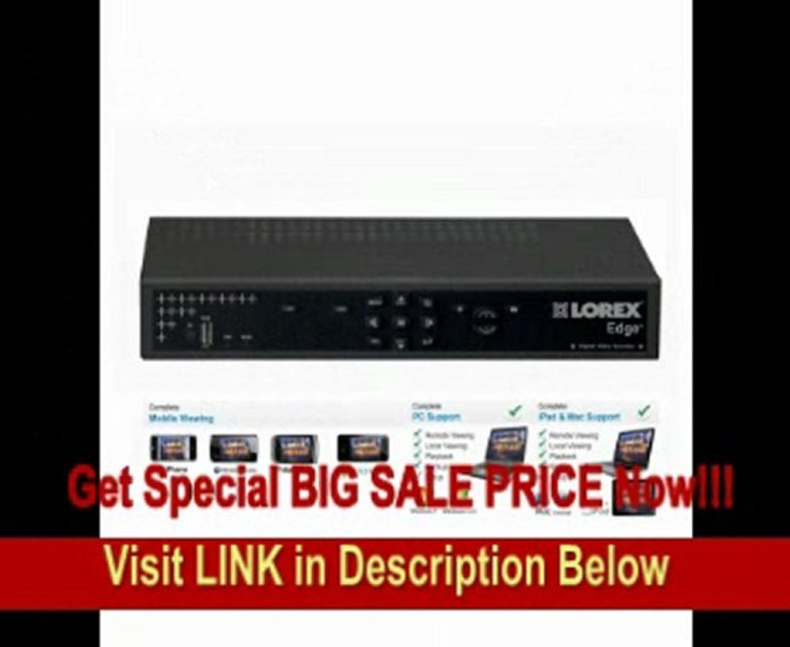 Lorex Edge+ LH328501 8-Channel Video Security DVR with Internet, 3G Mobile Viewing and 500GB HDD (Black)
