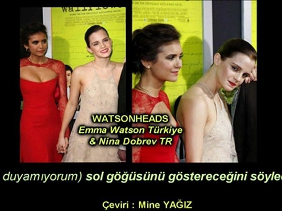 Emma Watson ve Nina Dobrev telefon ile Ryan Seacrest'e Ropörtaj Veriyor - Altyazılı