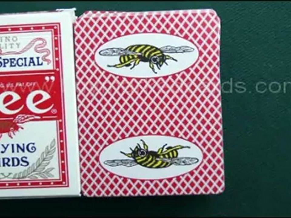 POKER-PLAYING-CARDS-- Bee-Red0--Marked-cards