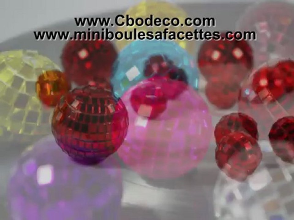 Mini Boules à Facettes Rouges