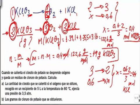 Quimica 1º bachillerato reacciones quimicas ejercicio 4