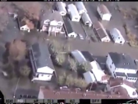 Sandy : les images hélicoptère de Staten Island inondé