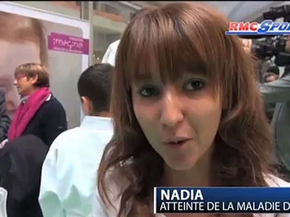 Teddy Riner rend visite aux enfants malades