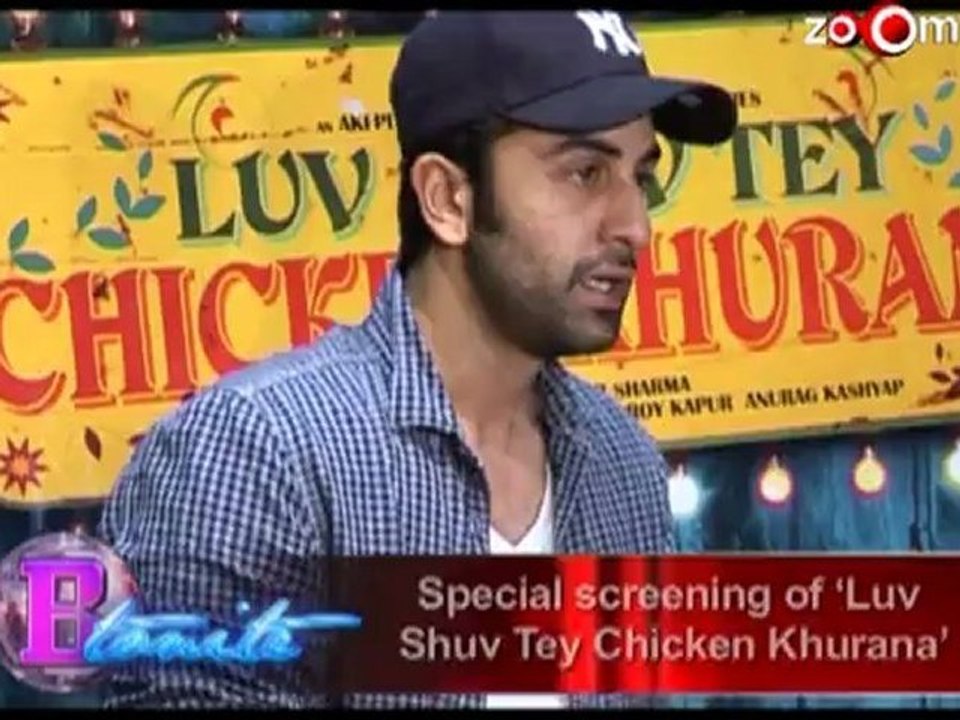 Ranbir, Alia Bhatt at the screening of Luv Shuv Tey Chicken Khurana