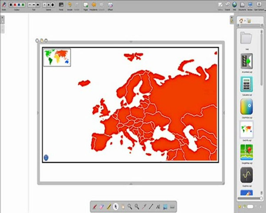 Tutoriel Open-Sankoré : utilisation de l'application "Geo-Infos"