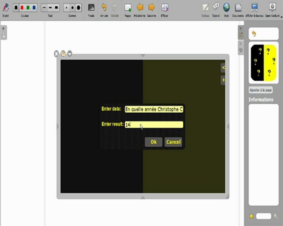 Tutoriel Open-Sankoré : utilisation de l'application "Black-Yellow"  ou "Contraste"