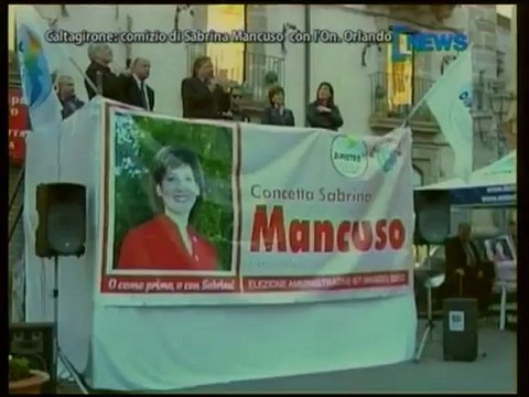 Caltagirone, Comizio Di Sabrina Mancuso Con L'On. Orlando - News D1 Television TV